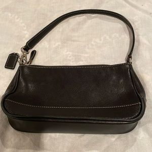 Coach leather wristlet or  strap bag